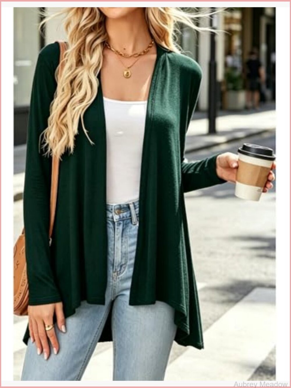 Lightweight Long Sleeve Knit Cardigan with Pockets Open Front S-3XL - Picture 5 of 7